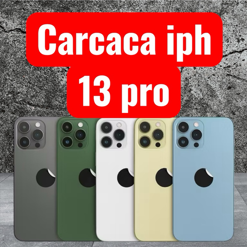 Carcaça iPhone 13 pro  Gabinete Chassi Aro Traseira Com Botões Com Flex