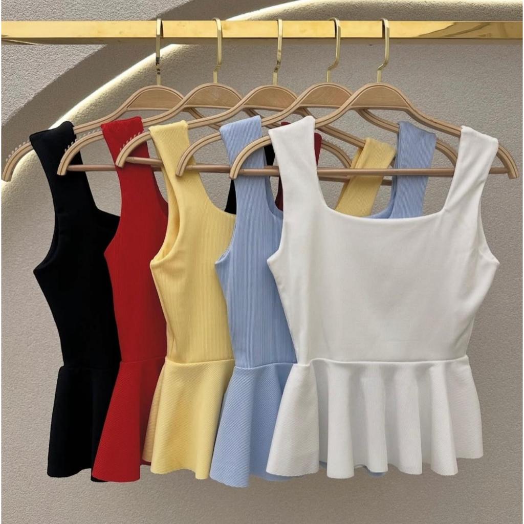 Blusa Bata Regata Feminina Com Babado Peplum De Alcinha 2026