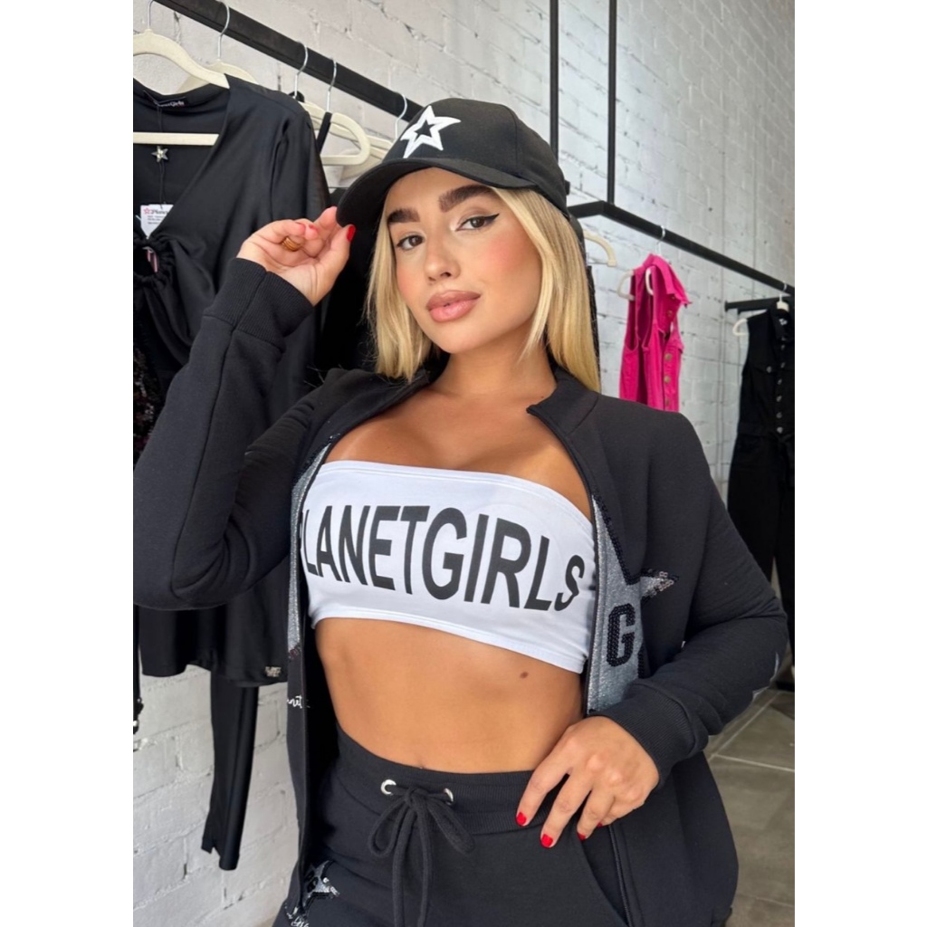 Top cropped faixa Planet Girls