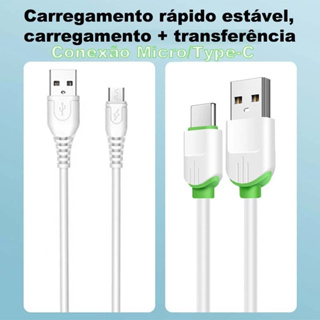 Kit 10 Cabo USB-Micro Carregamento Rápido 3.0A & Data Sync, Chip Inteligente em Oferta na Shopee