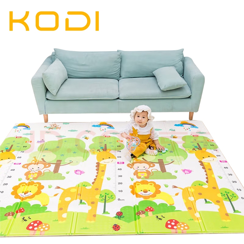 Tapete de Atividades Para Bebes Dobrável Dupla Face Emborrachado Infantil Tatame Urso Cidade-S13 em Oferta na Shopee