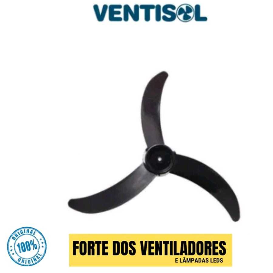 Hélice Do Ventilador Ventisol 50cm 3 Pás Preta Original em Oferta na Shopee