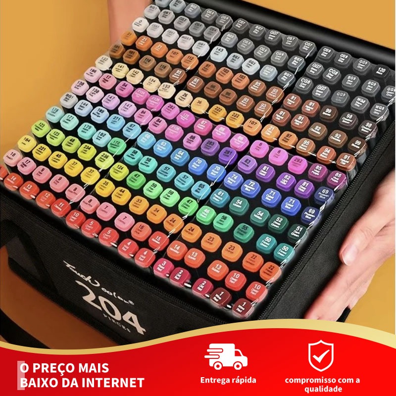 24/36/48/60/80 peças Caneta Marcadora De Ponta Dupla Conjunto De Canetas De Aquarela Especial Para Crianças em Oferta na Shopee