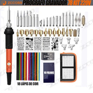 ZCCOBR Pirografo Para Escrever Gravação Arte Em Madeira  Desenho Máquina de esculpir abóboras de Natal (faça você mesmo) em Oferta na Shopee