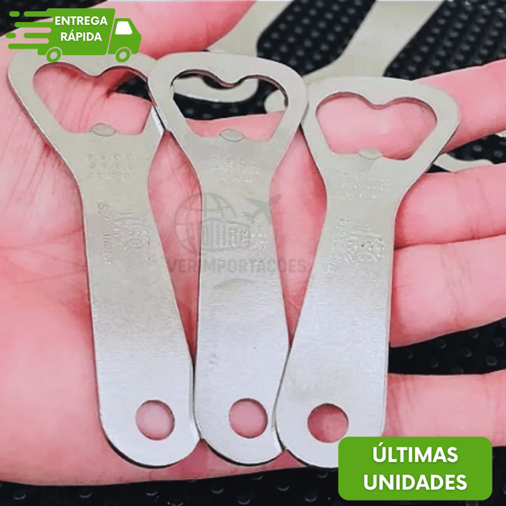 Abridor de Garrafa Boteco Inox Portátil Premium Para Bartender Churrasqueiro Cervejeiro Uso Profissional