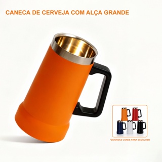 Caneca Térmica Chopp Cerveja Camada Dupla Inox 710ml em Oferta na Shopee