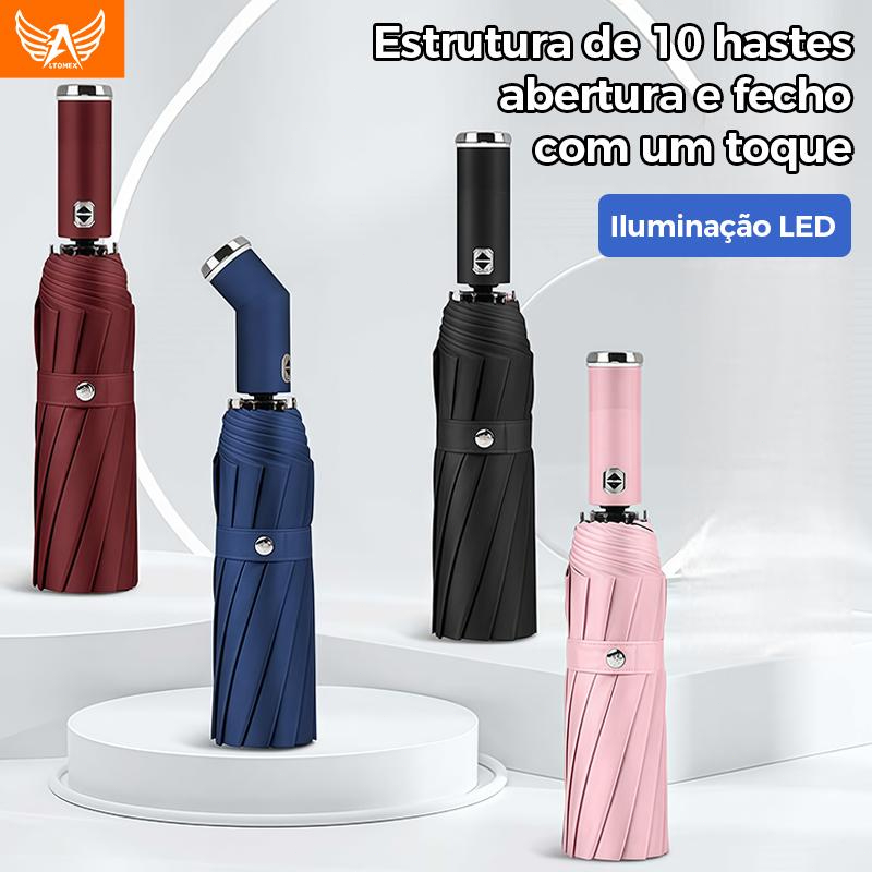 Guarda-Chuva Automático Reforçado com Proteção Solar UV Blackout – Abre e Fecha Automático - Altomex em Oferta na Shopee