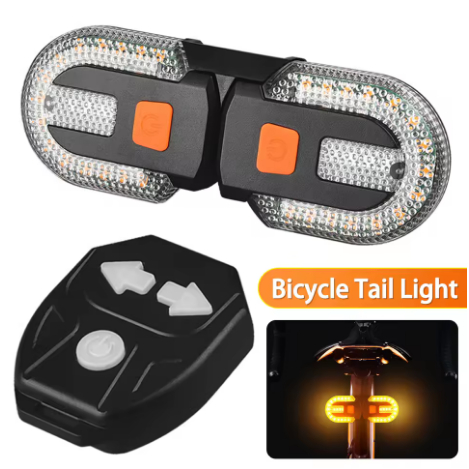Seta Traseira Bike Controle Sem Fio Recarregavel Usb farol Leds à prova de agua em Oferta na Shopee