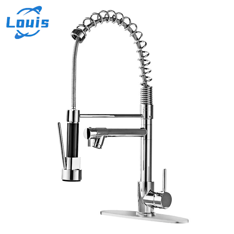 Louis Torneira Cozinha Gourmet Monocomando Com Spray Extensor Prata superior Tubo de água flexível para ajustar em Oferta na Shopee