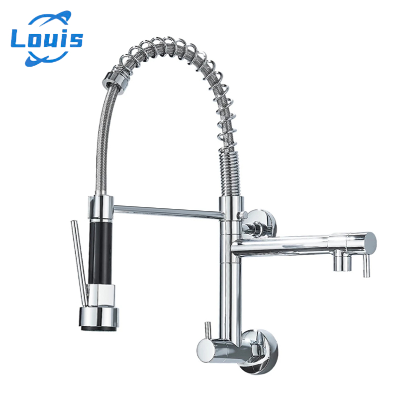 Louis Torneira Cozinha Gourmet Monocomando Parede Extensivel Cromado preto/prata em Oferta na Shopee