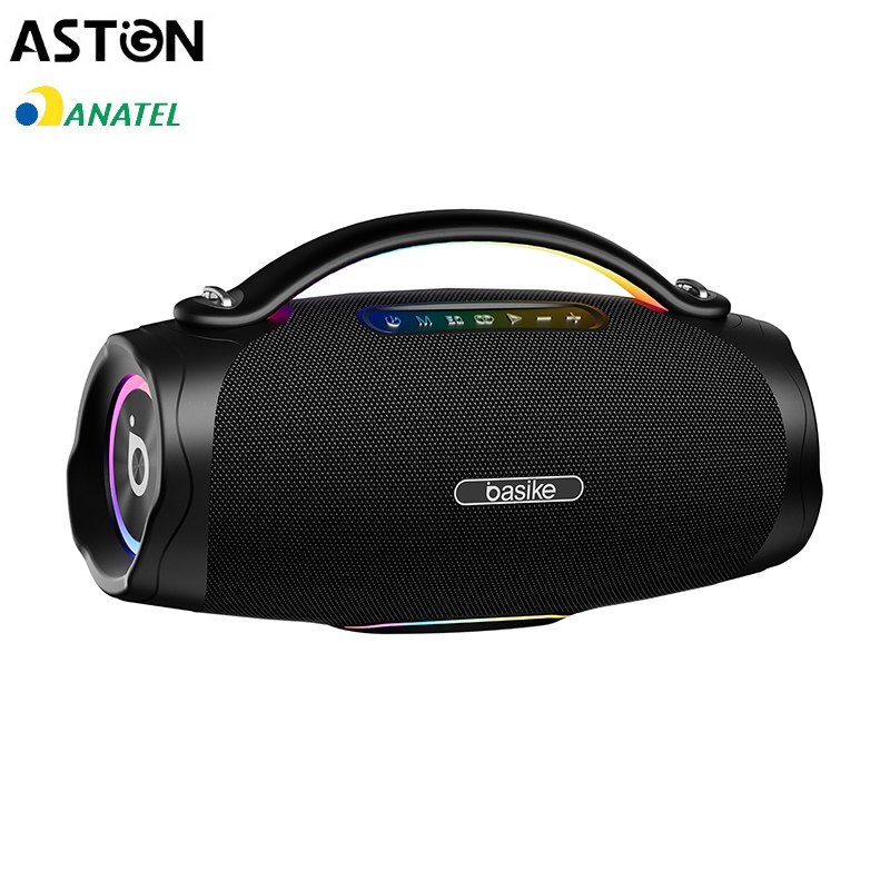 Astgn X Basike Caixa de Som Bluetooth 200 W RMS, Bass Boost, IPX6, Bateria 20.000 mAh e Luzes RGB em Oferta na Shopee