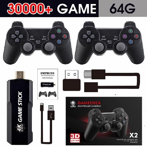 Imagem Videogame Stick 2-Console 4K GD10 , 64 Gb , 37.000 Jogos + 2 Controladores . Pronto Para Entrega Imediata De Retrô PSP