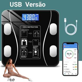 Balança Digital Corporal Bioimpedância Profissional Bluetooth, Smart App Premium Com Viso…