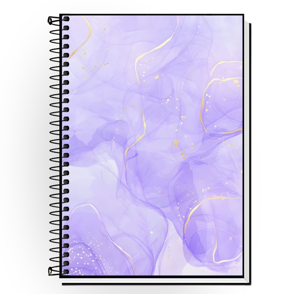 Caderno Roxo  1,10,15 ou 20 Matérias Design Exclusivo  Capa Dura Premium | Ideal para Escola, Faculdade ou Presente