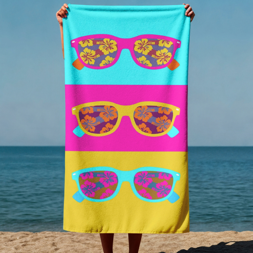 Toalha de Praia Veludo Grande 140x70cm 100% Poliester em Oferta na Shopee