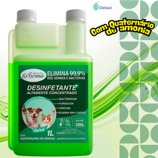 Desinfetante Herbal Pet Concentrado Eliminador de Odor Amonia Quaternaria +15 Cachorro Gato 1L em Oferta na Shopee