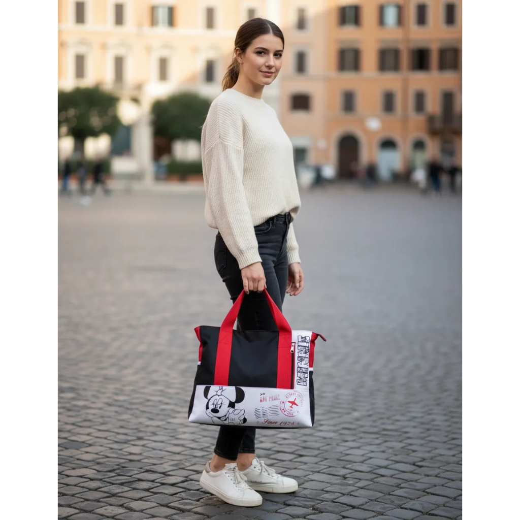 Bolsa Feminina Minnie ou Mickey Várias Cores Linda e Estilosa Promoção