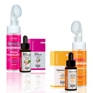 Kit LuminaSkin – Regeneração e Iluminação Mousse e Sérum Face Beautiful em Oferta na Shopee