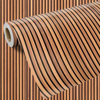 Revestimento Madeira Ripada 6m – Autocolante Lavável | Renove Seu Ambiente Sem Obra - Receba em 24h. em Oferta na Shopee