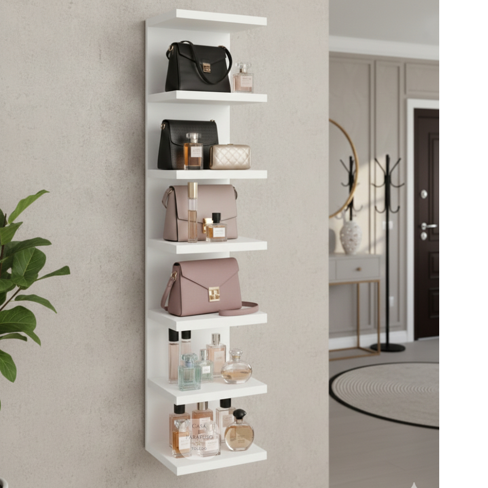 Torre De Prateleira Estante 170X40 Cm Para Quarto decoração Estante Multiuso Perfumes-09