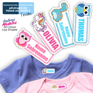 Etiqueta Termocolante Para Uniformes, Roupas, Meias, Mochila - Aplica em Qualquer Tecido I 36pçs em Oferta na Shopee