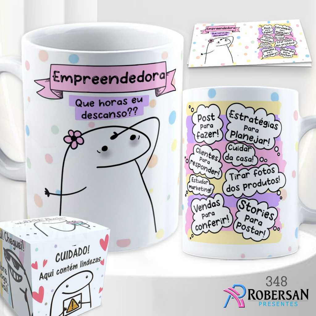Caneca Empreendedora Personalizada Empresária Empresário Flork Engraçada Divertida Profissões 348