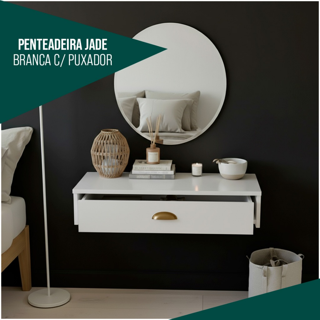 Penteadeira Suspensa com Gaveta Multifuncional Maquiagem