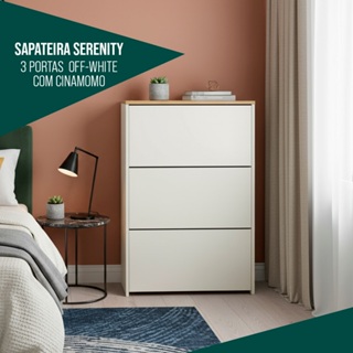 Sapateira com 3 Portas Guarda Sapato Multiuso Para Hall Quartos Closet em Oferta na Shopee
