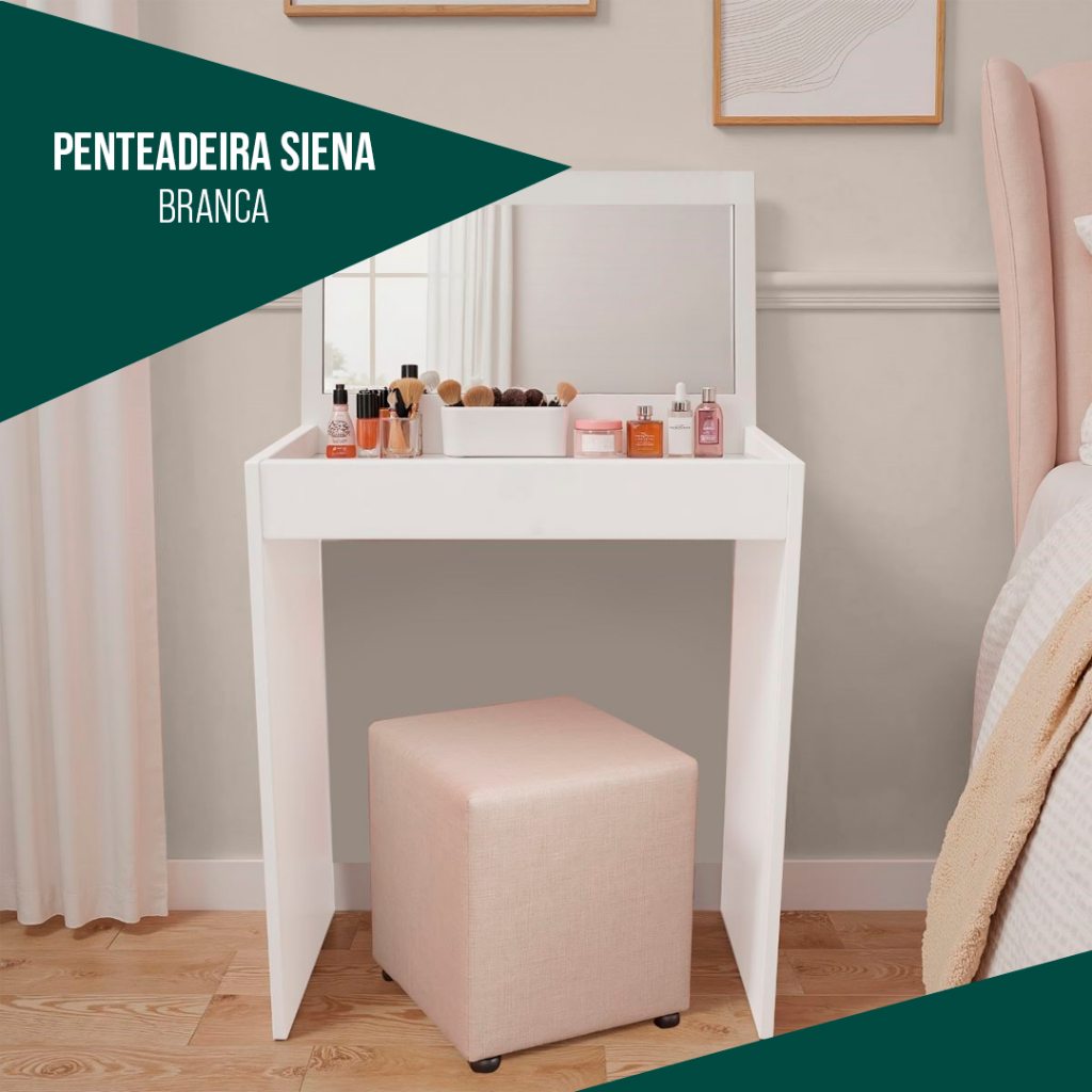 Penteadeira Multiuso com Espelho Camarim Maquiagem em Oferta na Shopee