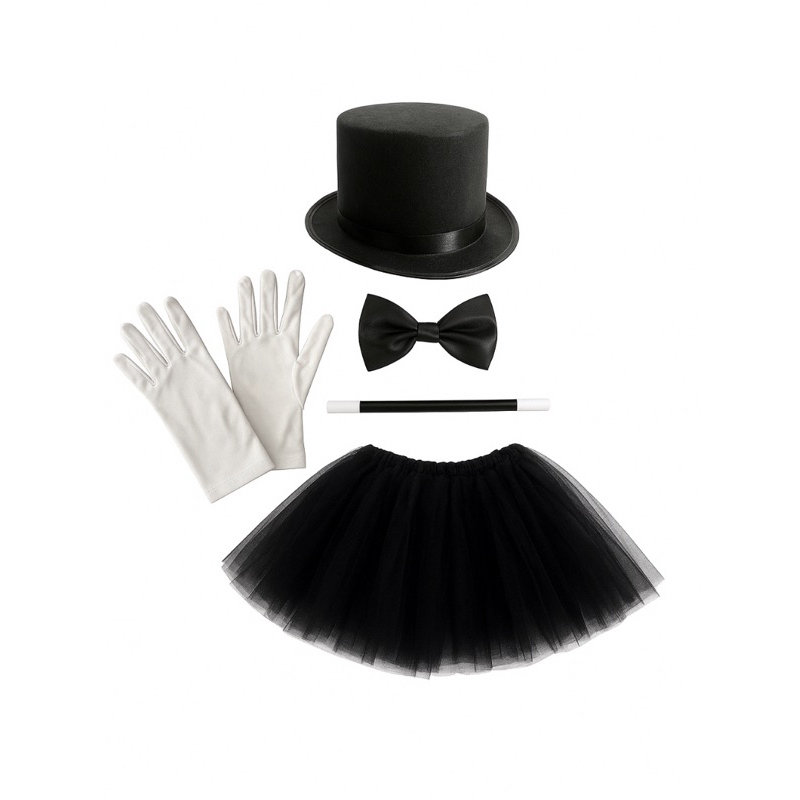 Kit Fantasia Mágico Adulto – Cartola, Varinha e Acessórios