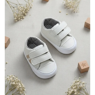 Tênis de Bebê Menino Com Forro Listrado e Tira Lateral em Oferta na Shopee