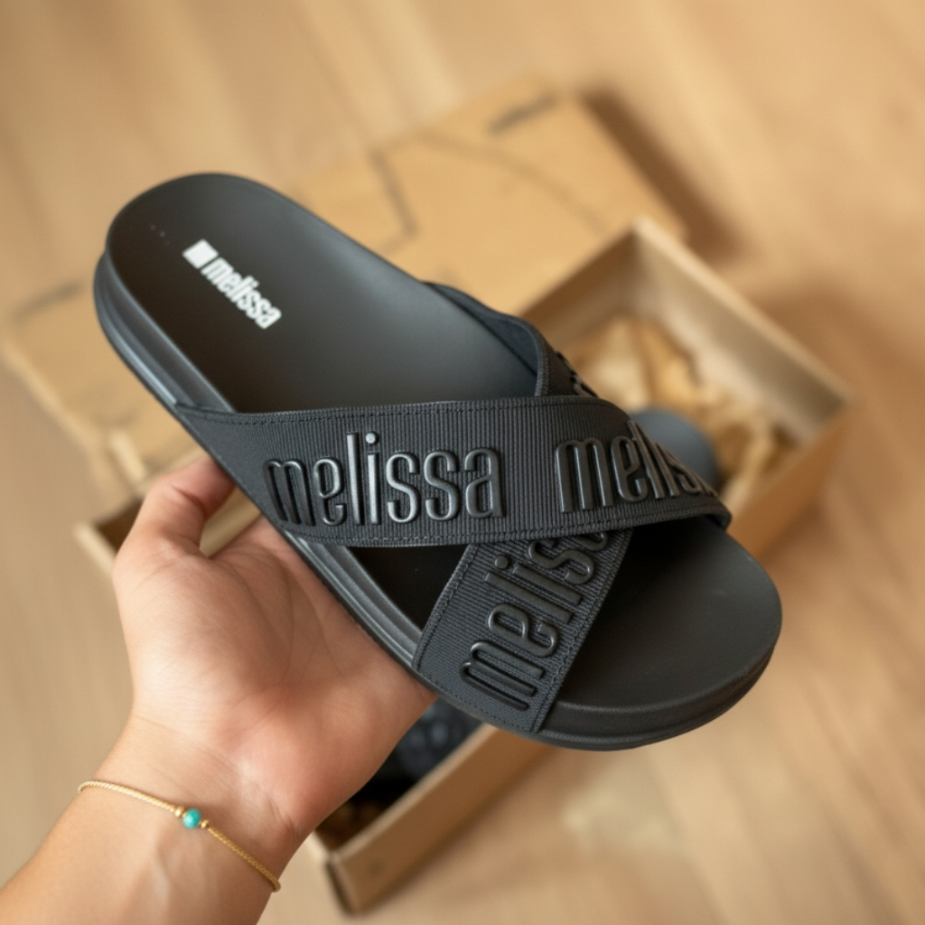 Slide Feminino Anatômico e Leve com Tiras Cruzadas Calce Fácil e Toque Macio em Oferta na Shopee