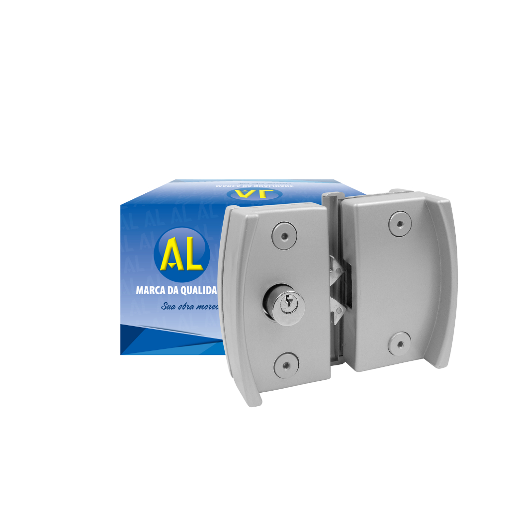 Fechadura P/ Porta Correr Vidro/vidro Blindex Kit 09 AL