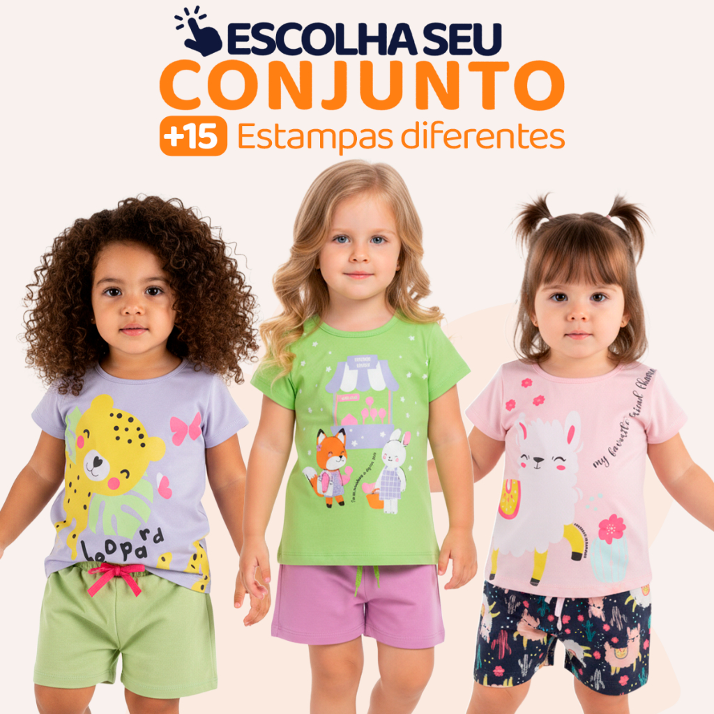 Escolha Seu Conjunto de Bebê Menina Infantil Feminino Verão Manga Curta Roupa de bebê em Algodão Tamanho 1 Ao 8 L01 em Oferta na Shopee