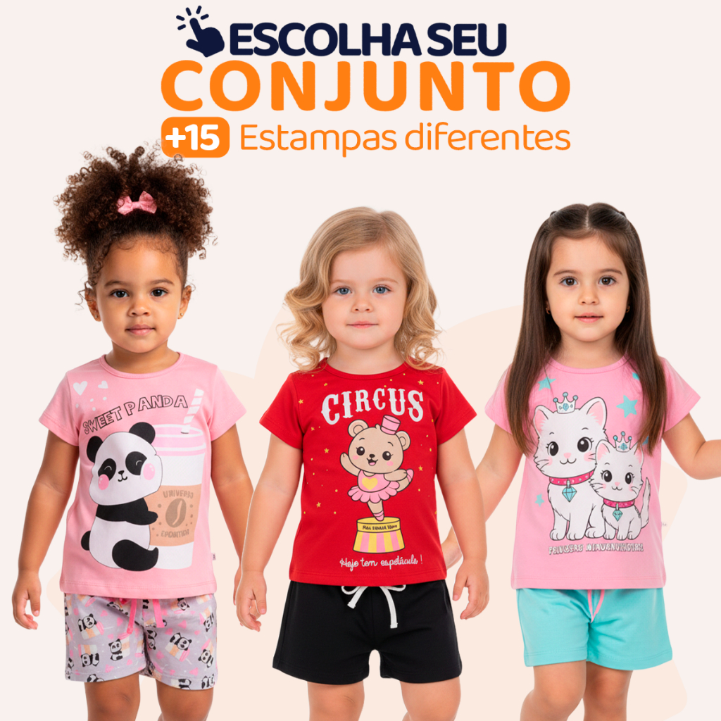Escolha Seu Conjunto de Bebê Menina Infantil Feminino Verão Manga Curta Roupa de bebê Menina Algodão Tamanho 1 Ao 8 L01 em Oferta na Shopee