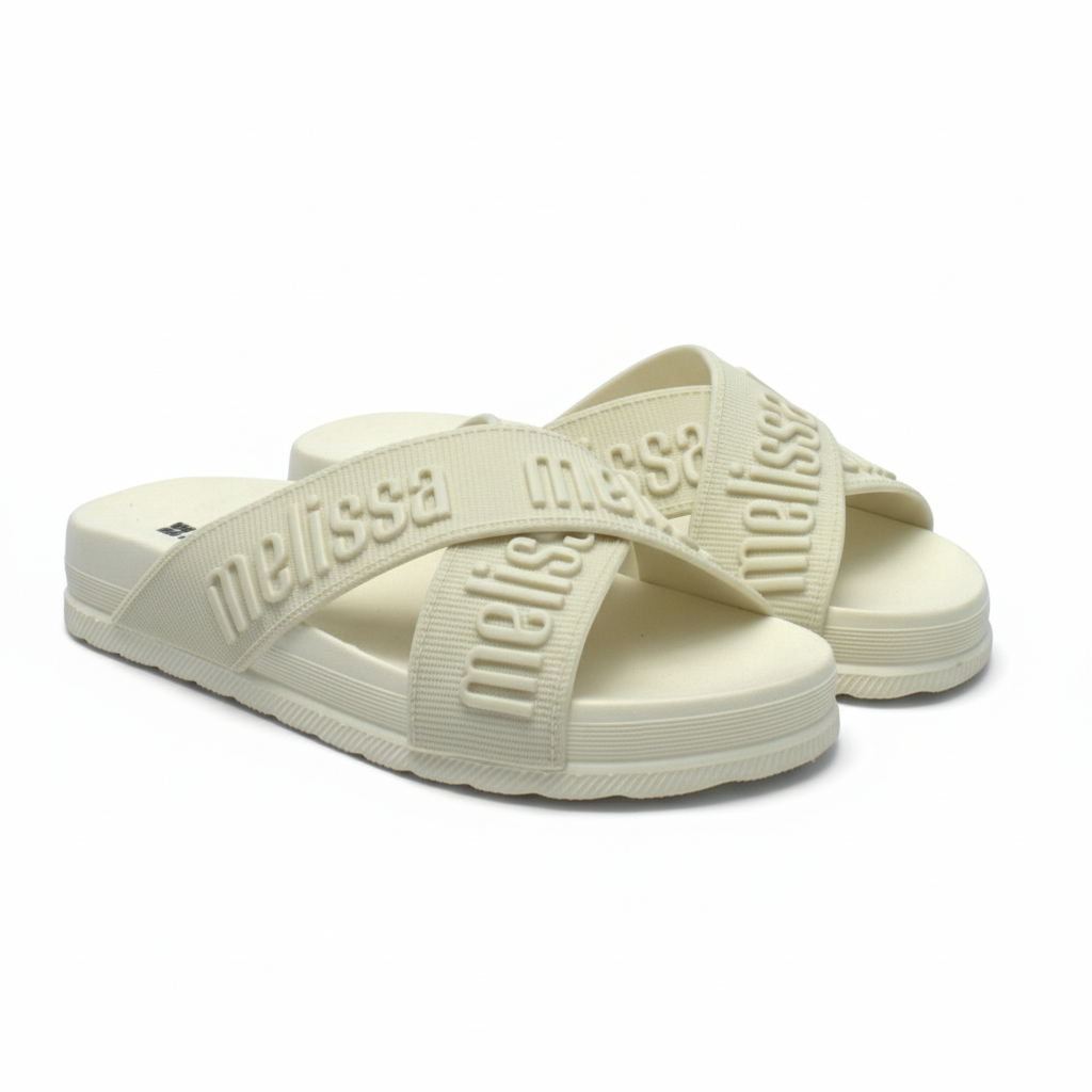 Slide Feminino Melflex com Tiras Cruzadas Confortável Leve Ideal para o Uso Diário em Oferta na Shopee