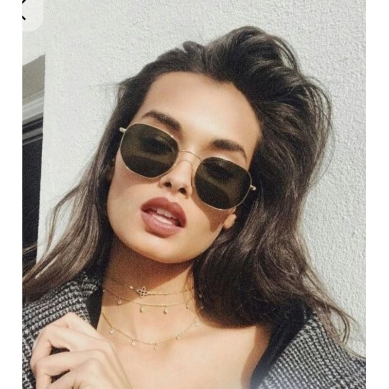 Óculos de sol Unissex lentesdecristal com case e franela em Oferta na Shopee