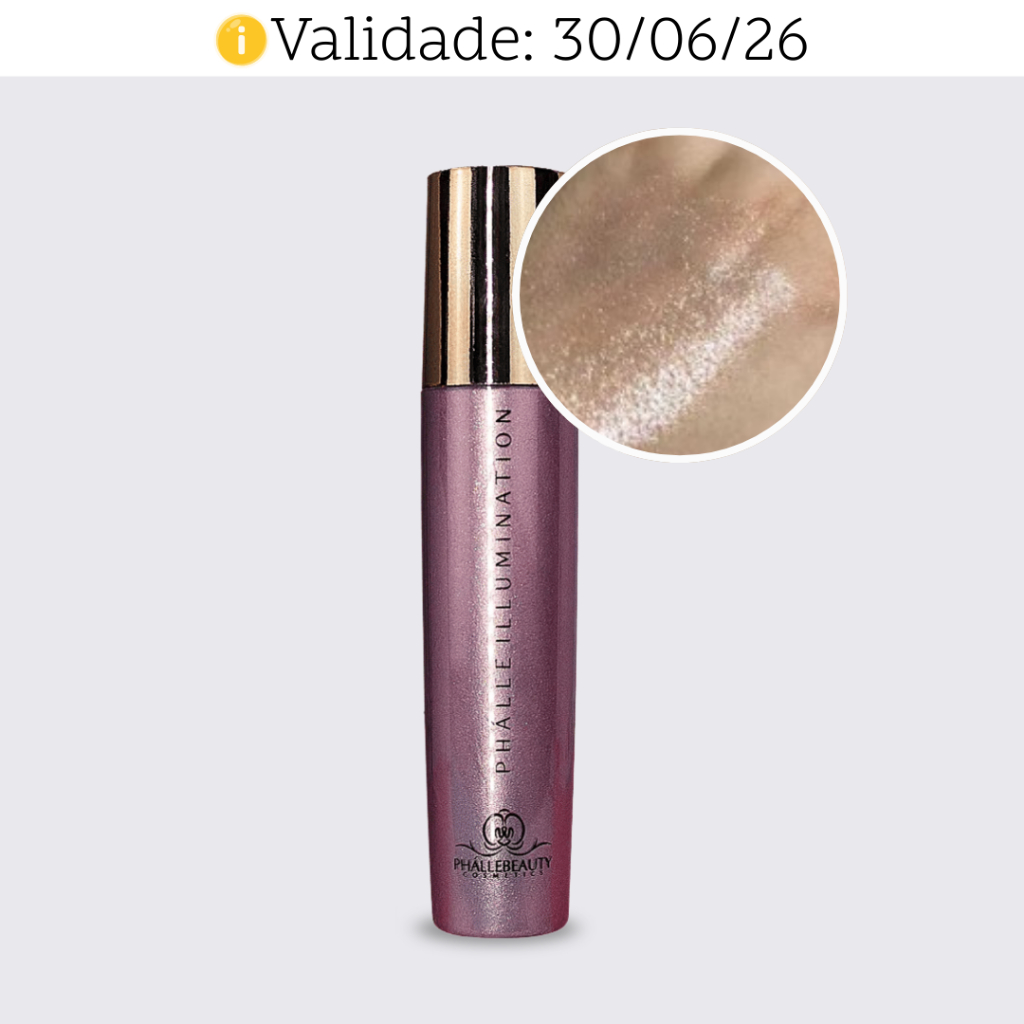 Iluminador Corporal Illumination Rosé Efeito Prateado 120ml -  Phállebeauty em Oferta na Shopee