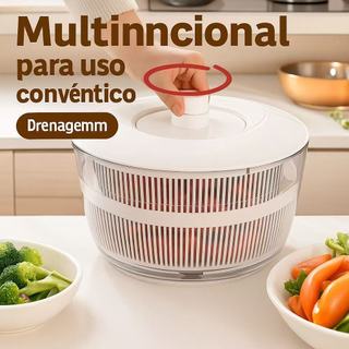 centrífuga de salada secador verduras manual 5.5litros