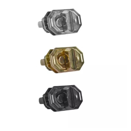 FECHO DE METAL RETANGULAR ACESSÓRIO PARA BOLSA 28x18mm - CIRCULO