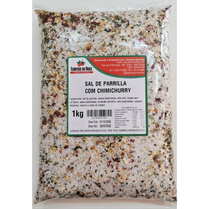 SAL DE PARRILLA COM CHIMICHURRY- Pacote de 1kg