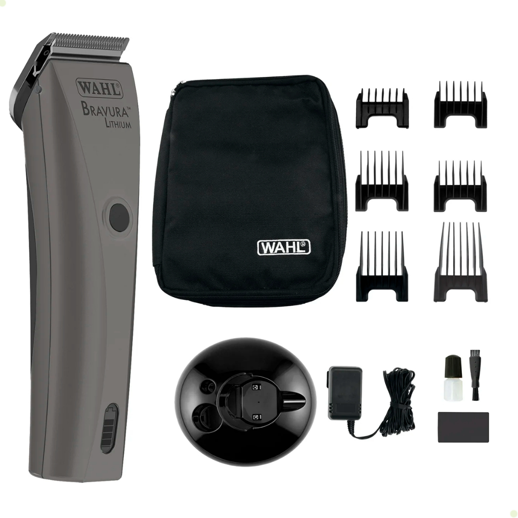 Maquina Tosa Bravura Cordless Gunmetal Profissional Prata Bivolt Sem Fio Wahl