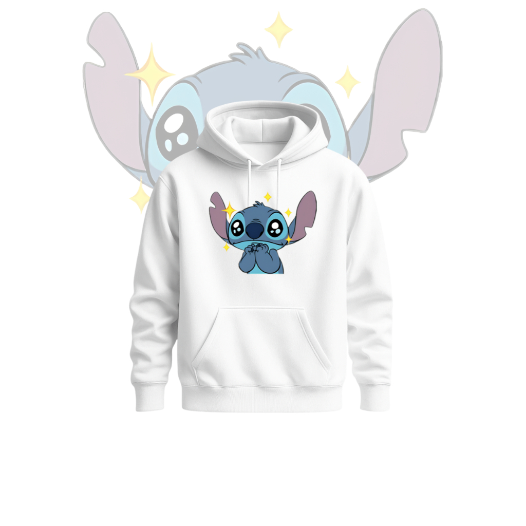 Moletom Blusa de Frio Blusa Frio Feminino Casaco Moletom Lilo Stitch Personagem Moleton ou Camiseta Algodão T Shirt
