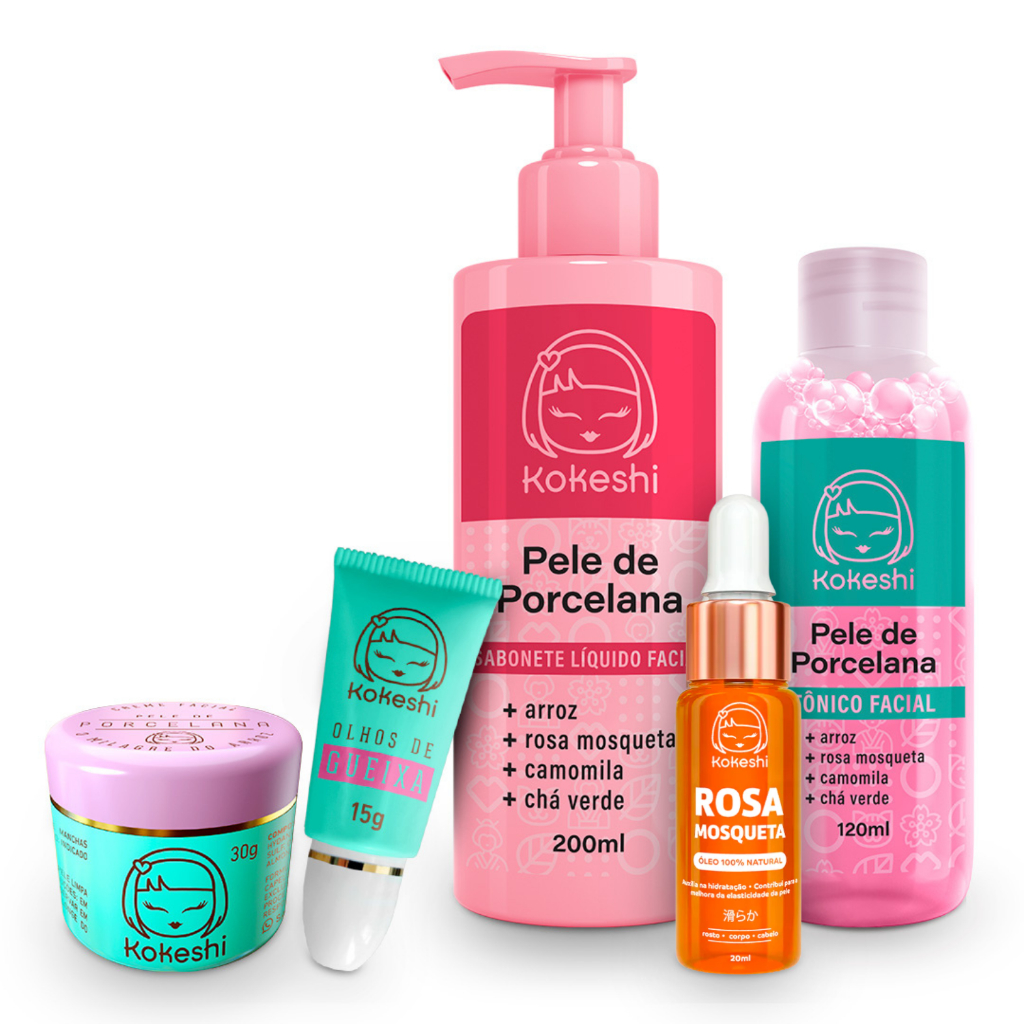 Kit Kokeshi Clássicos Pele de Porcelana Hidratação Completa em Oferta na Shopee