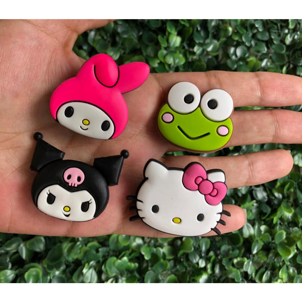 Pin Botton Charm para Babuche Croc - Kit c/4 - Kitty e sua turma - Rostinhos