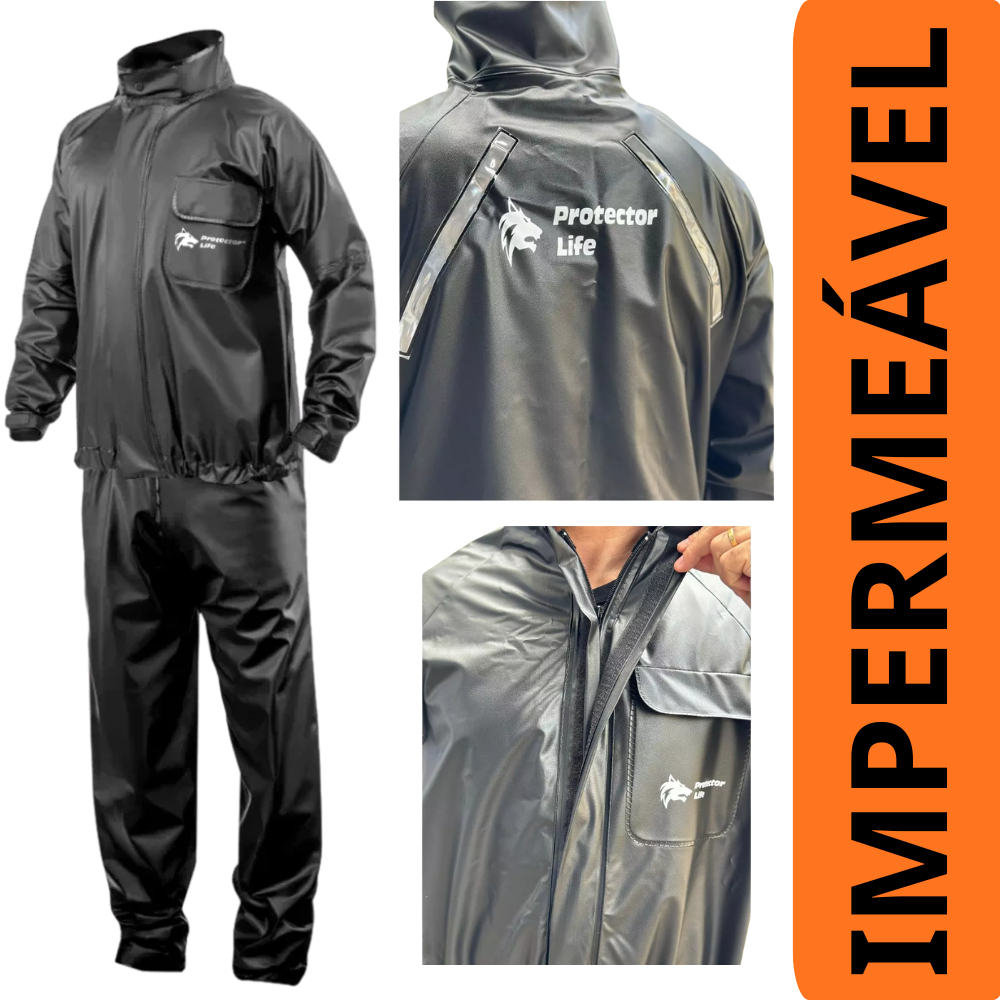 Capa De Chuva Motoqueiro Protector Life PVC  Todos Tamanhos