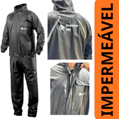 Capa De Chuva Motoqueiro Protector Life PVC Todos Tamanhos