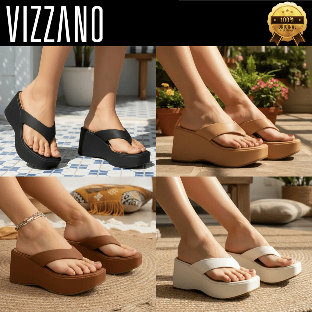 Tamanco Vizzano Feminino Plataforma Anabela de Dedo Alto Macio Dia a Dia Conforto Original em Oferta na Shopee