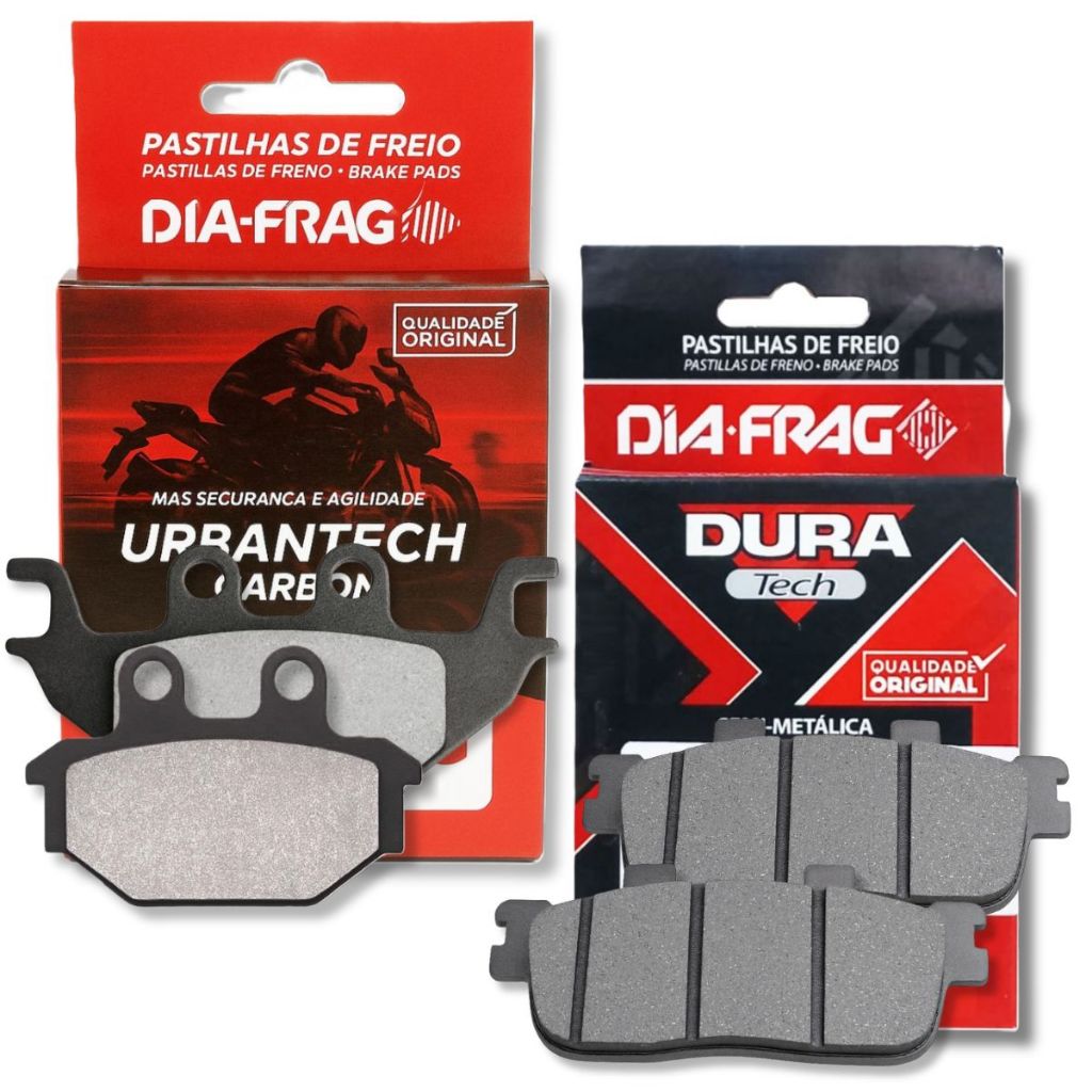 Kit Pastilhas de Freio P/ Dafra Nhx 190 2025 / Nh 190 2025 / Nh 300 Abs 2025 / Next 250 Diafrag em Oferta na Shopee
