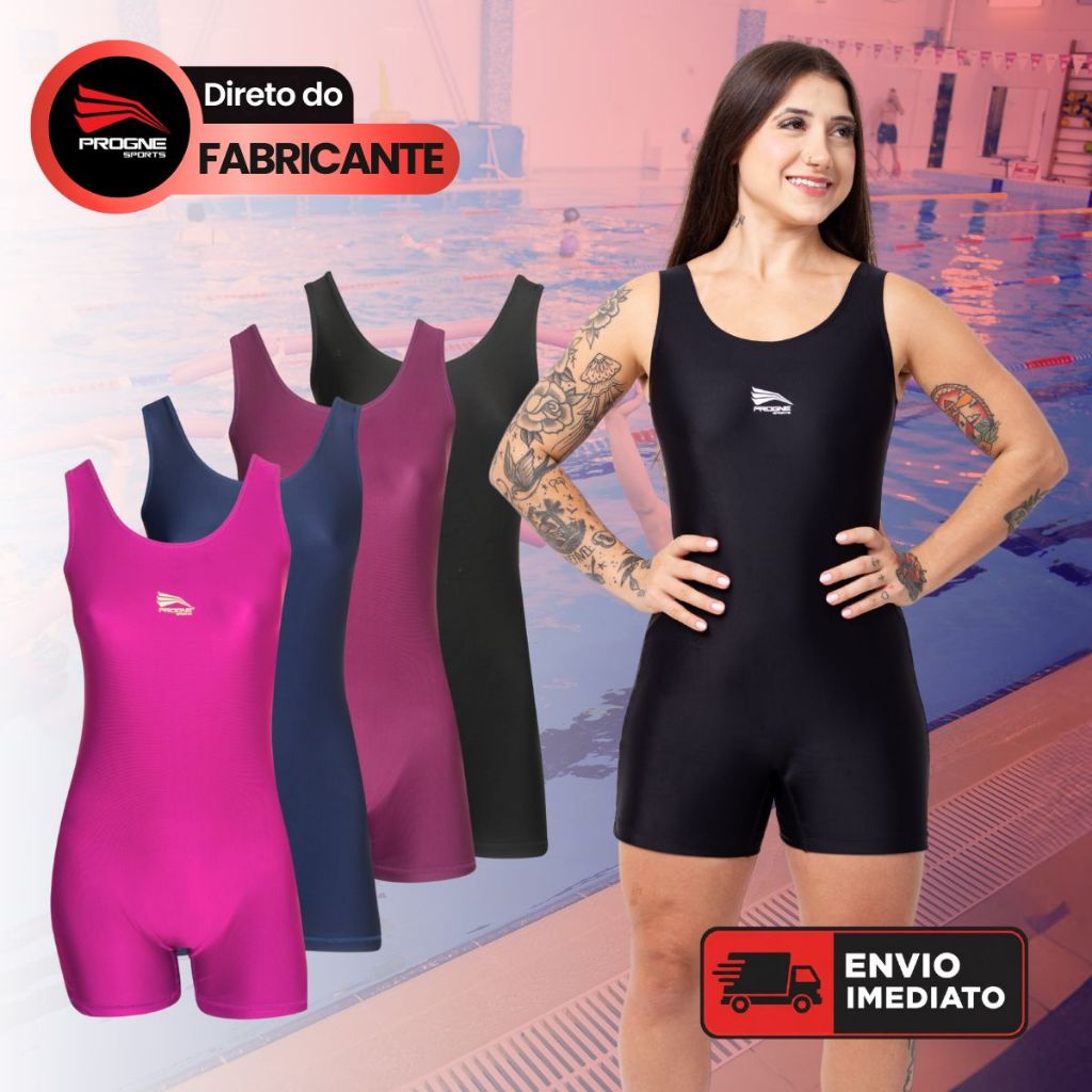 MAIÔ MACAQUINHO LISO PREMIUM - HIDROGINÁSTICA NATAÇÃO ESPORTES TREINOS - PROGNE SPORTS